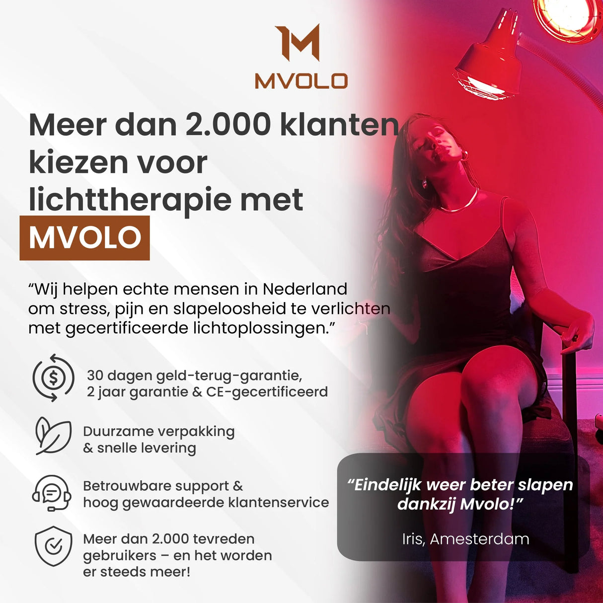 DEAL: 15% ledenvoordeel bij Mvolo - rood- en infraroodlichttherapie