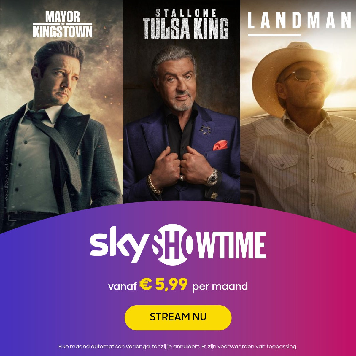 Ontdek SkyShowtime – GROOTS ENTERTAINMENT KLEINE PRIJS