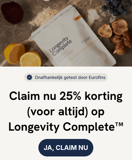 25% korting bij The Longevity Store - voor Altijd!