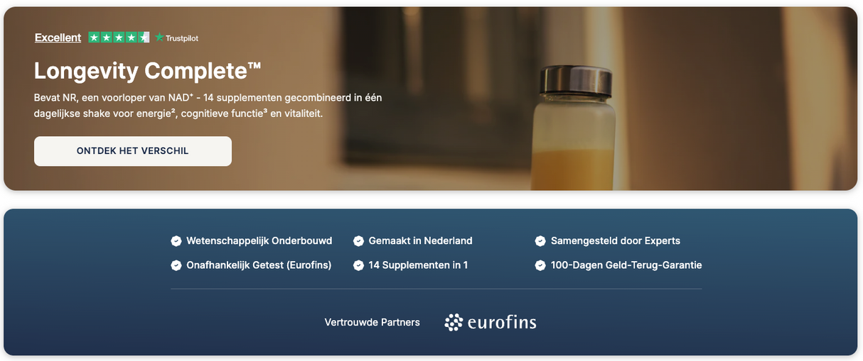 25% korting bij The Longevity Store - voor Altijd!
